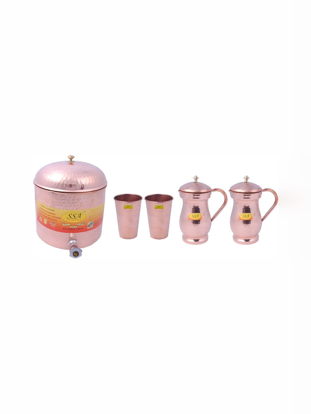 

Shivshakti Arts Copper Toned 5 Pcs Water Jug 12 ltr