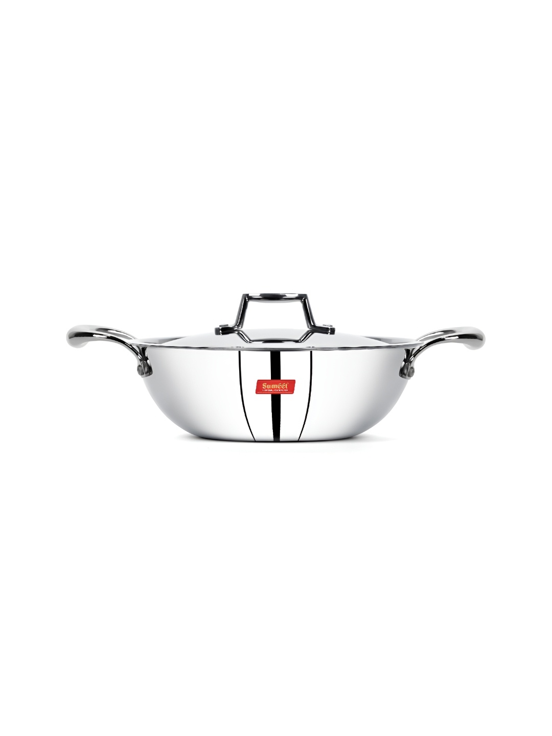 

Sumeet Steel-Toned Tri-Ply Stainless Steel Dishwasher Safe Kadhai 3.25 ltr