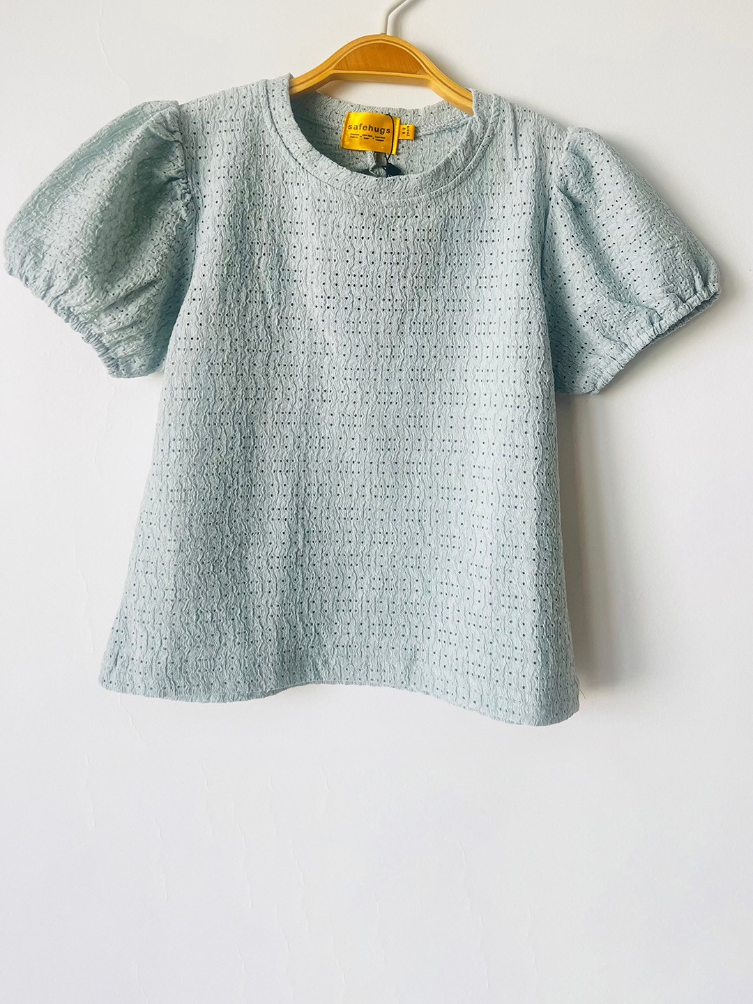 

Safehugs Self Design Pure Cotton Top & Capri, Blue