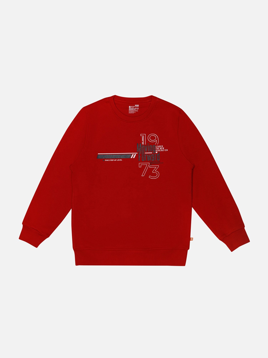

Bodycare Kids Boys Typography Round Neck Printed Pullover, Red