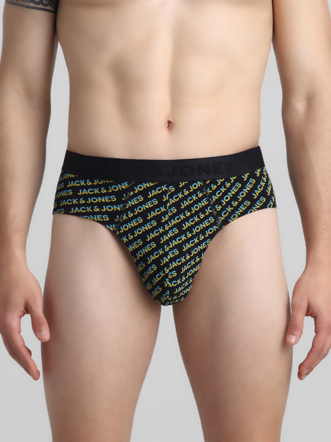 

Jack & Jones Printed Mid-Rise Briefs 2672586001, Black
