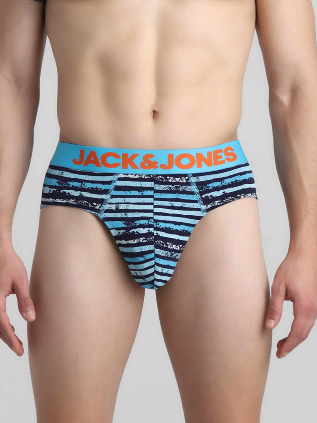 

Jack & Jones Striped Low-Rise Basic Briefs 2672602001, Blue