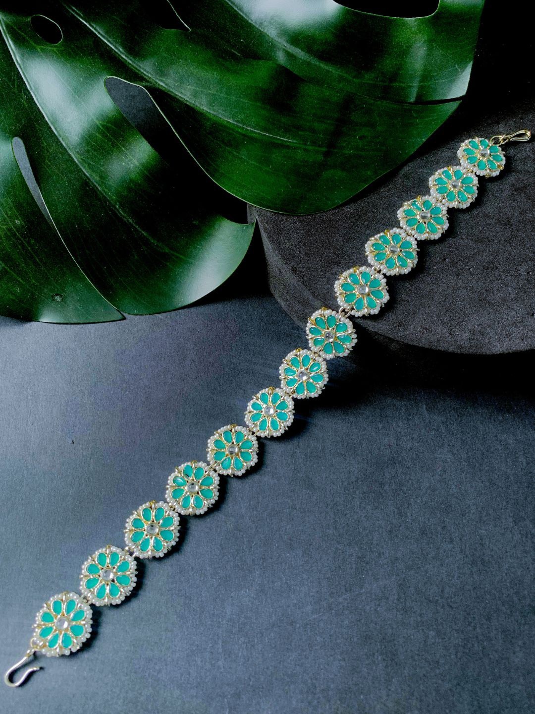 

I Jewels Gold-Plated Sheeshphool Head Jewellery