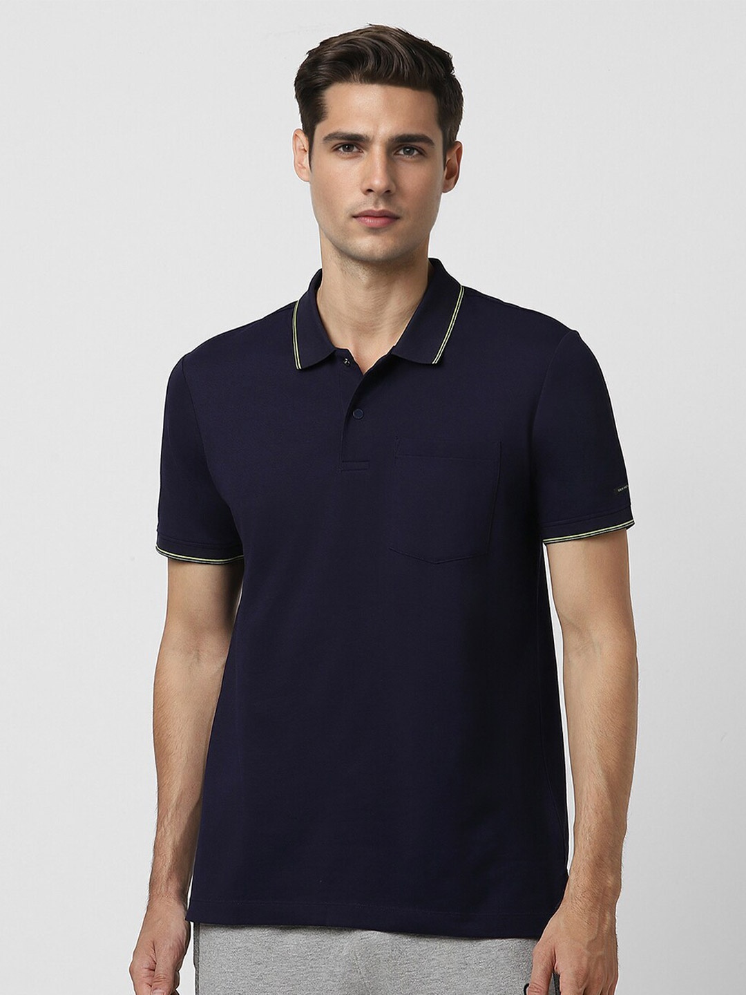 

Van Heusen Flex Polo Collar Short Sleeves T-shirt, Navy blue