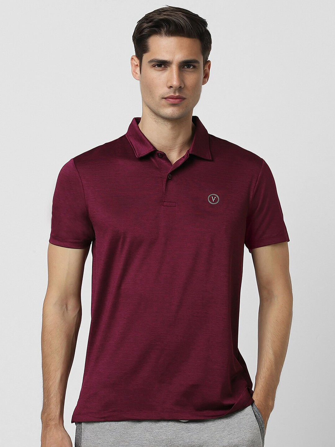 

Van Heusen Flex Polo Collar Short Sleeves T-shirt, Maroon