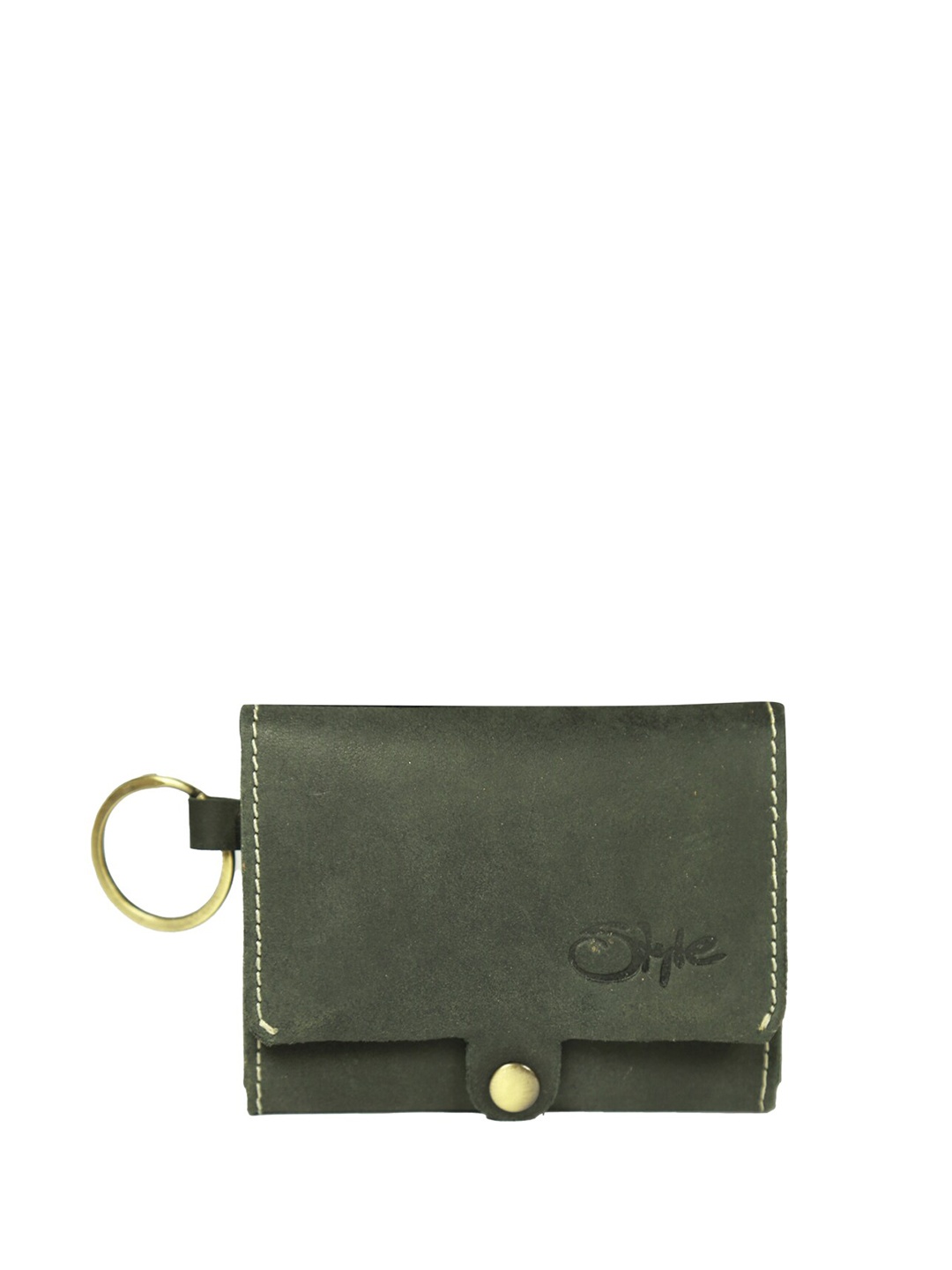 

Style Shoes Men Leather Card Holder Wallet, Green