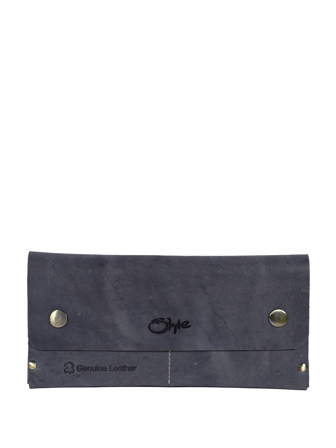 

Style Shoes Men Leather Card Holder Wallet, Grey