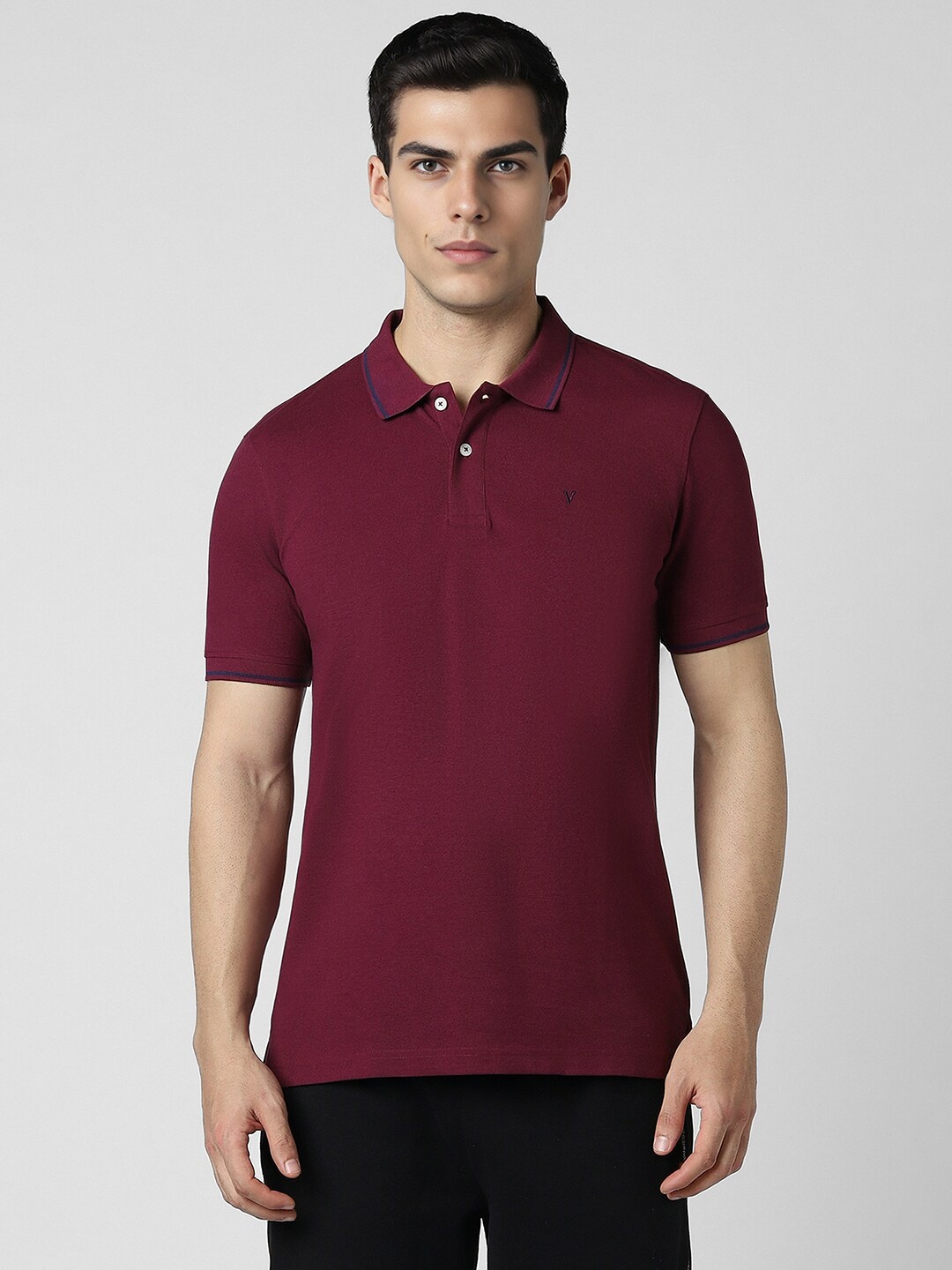 

Van Heusen Sport Polo Collar Short Sleeves Cotton T-shirt, Maroon