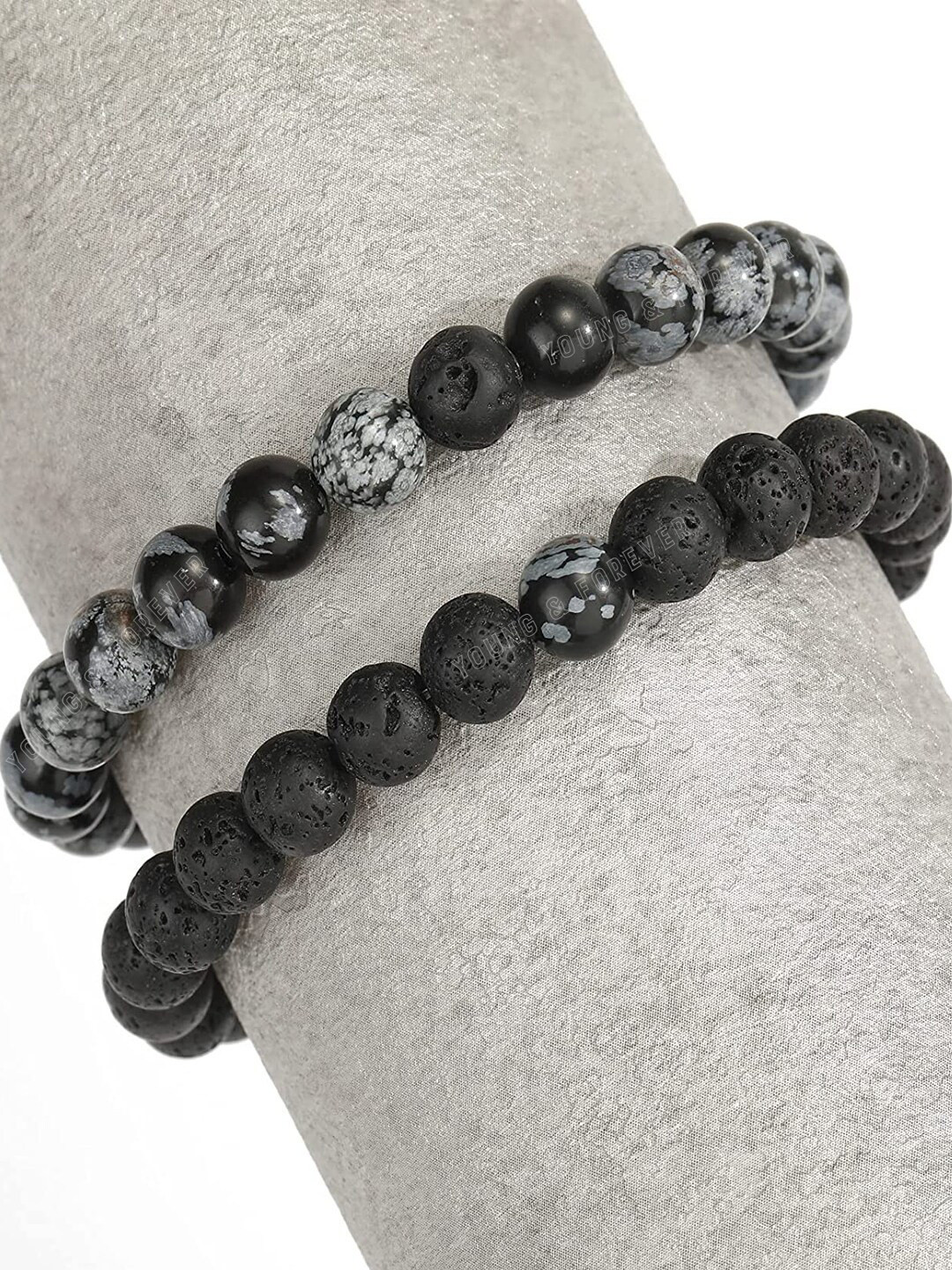 

Young & Forever Unisex Set Of 2 Bracelet, Black