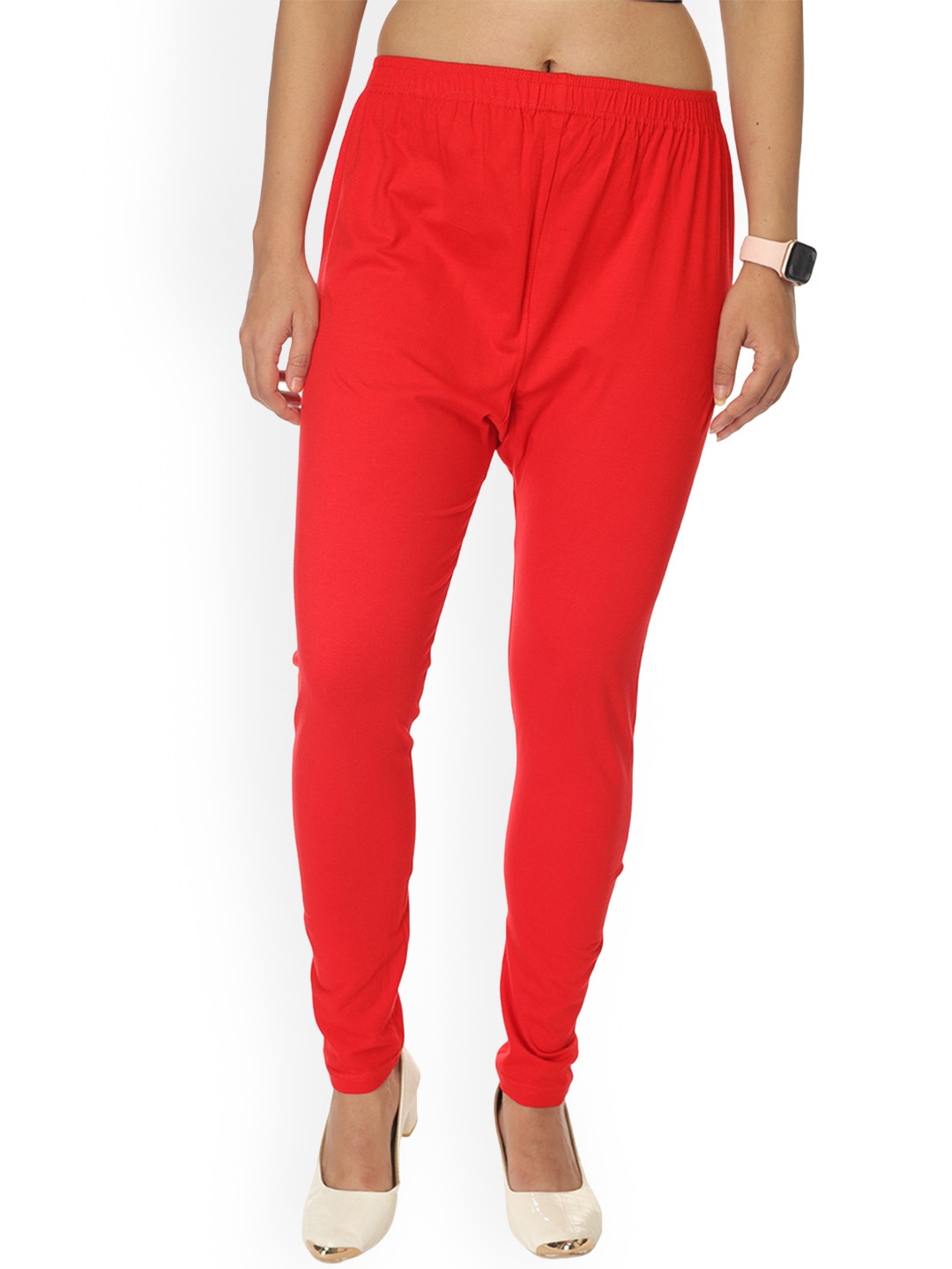 

Comfy Pro Ankle Length Four way Stretchable Leggings, Red