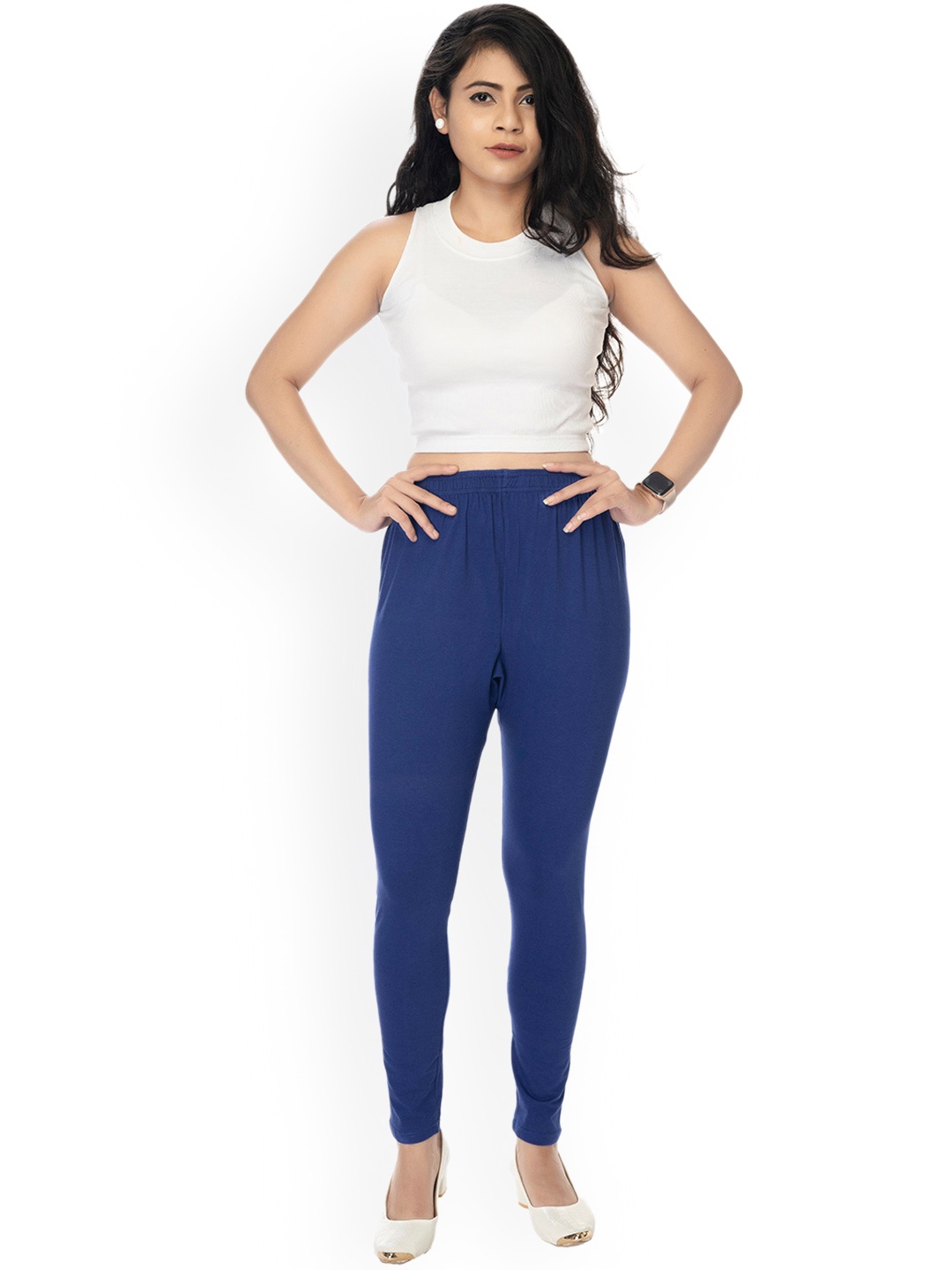 

Comfy Pro Ankle Length Stretchable Leggings, Blue