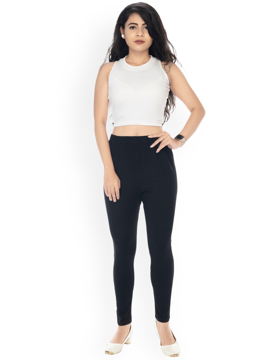 

Comfy Pro Ankle-Length Stretchable Leggings, Black