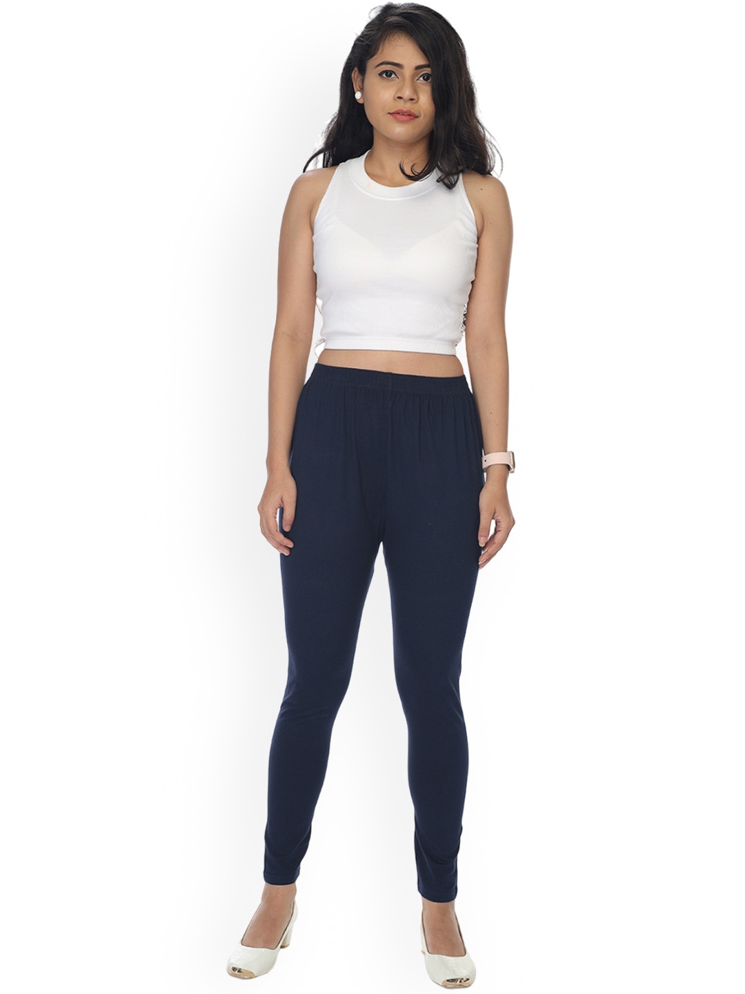 

Comfy Pro Ankle Length Four way Stretchable Leggings, Navy blue