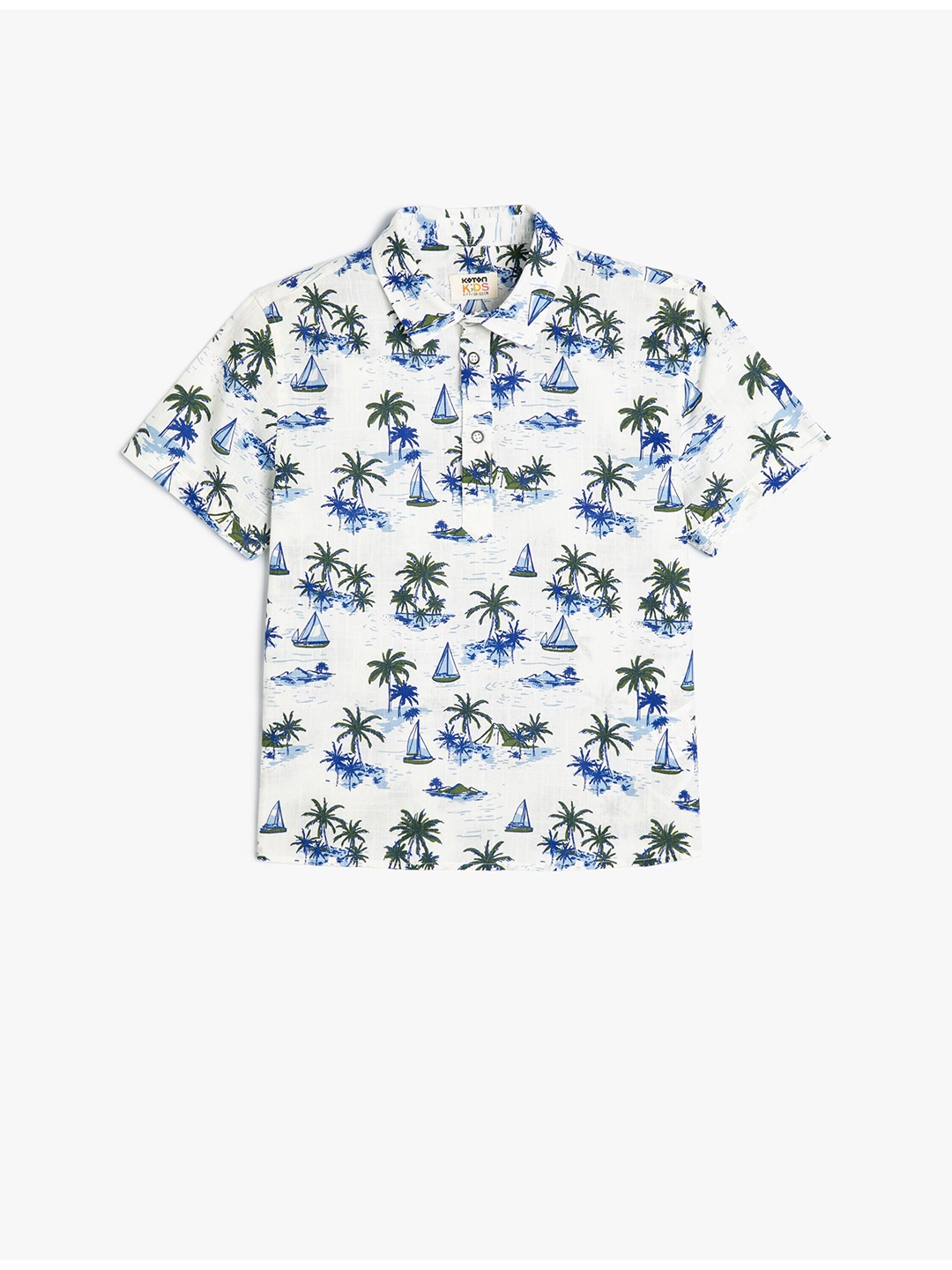 

Koton Boys Opaque Cotton Printed Casual Shirt, White