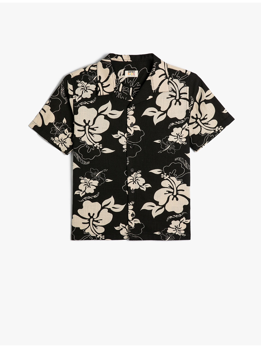 

Koton Boys Floral Printed Cotton Casual Shirt, Black