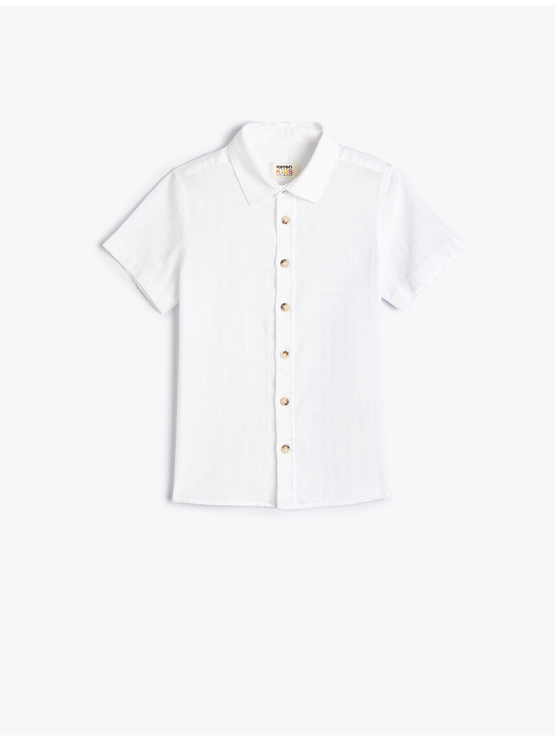 

Koton Boys Spread Collar Cotton Casual Shirt, White