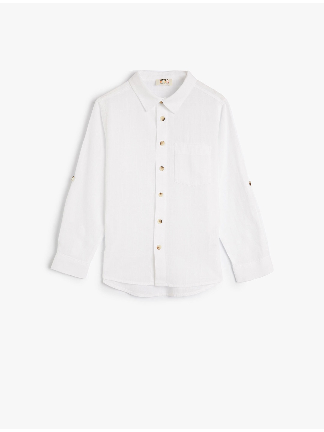 

Koton Boys Spread Collar Long Sleeves Cotton Casual Shirt, White