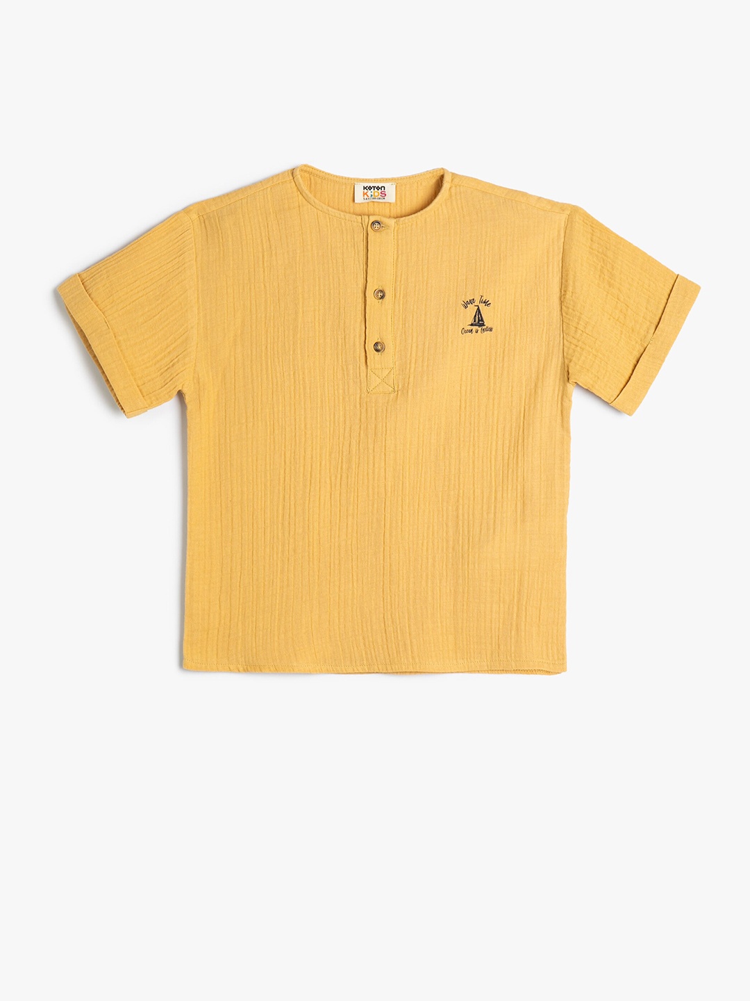 

Koton Boys Opaque Cotton Casual Shirt, Yellow