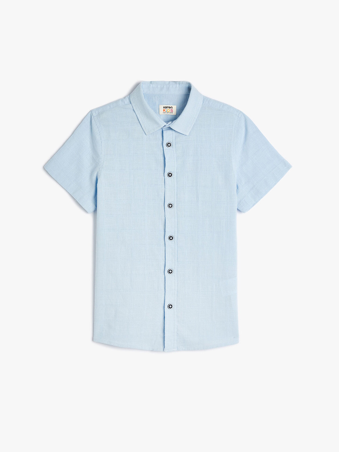 

Koton Boys Spread Collar Short Sleeves Cotton Casual Shirt, Blue