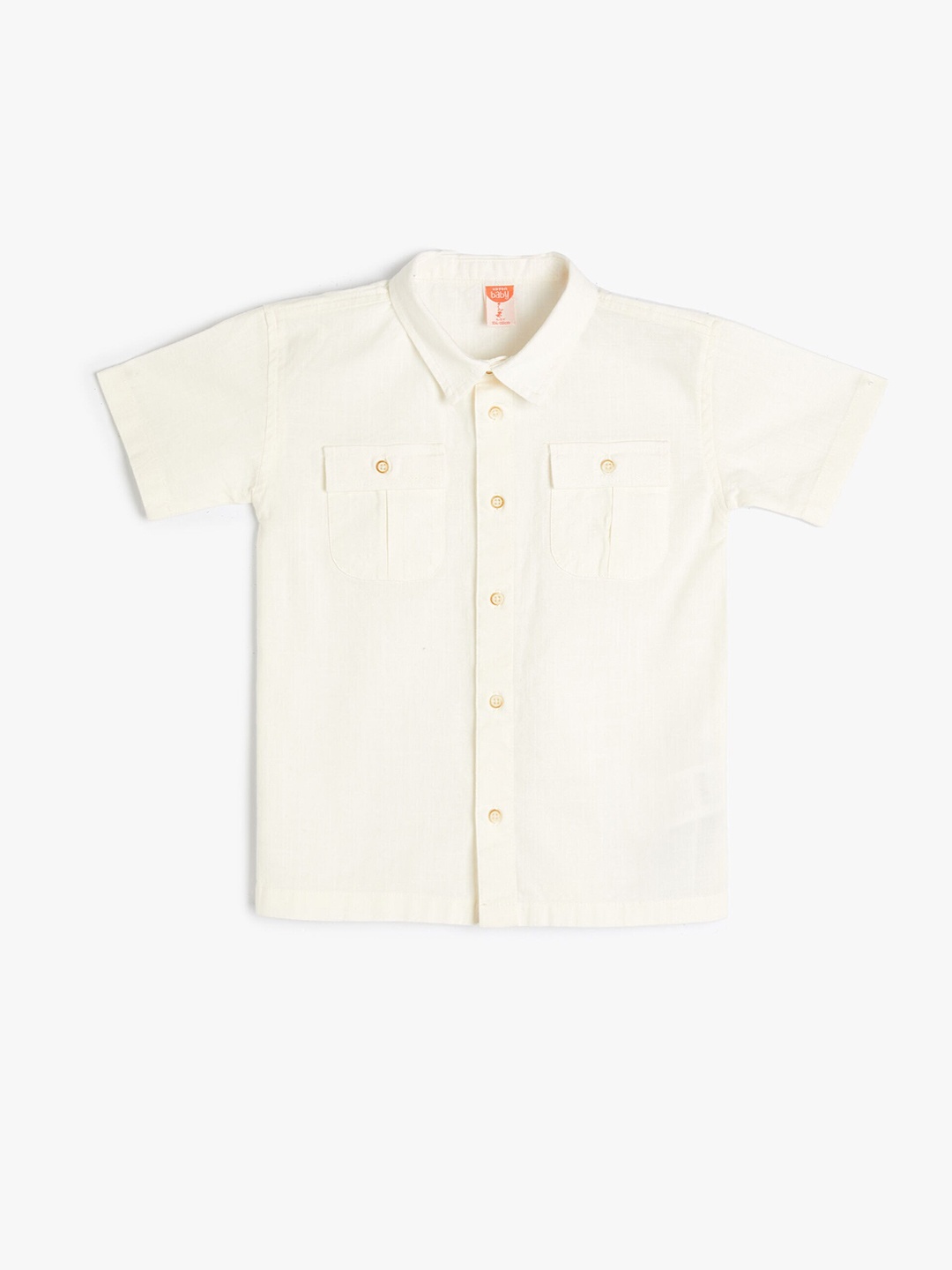 

Koton Boys Spread Collar Short Sleeves Cotton Casual Shirt, White