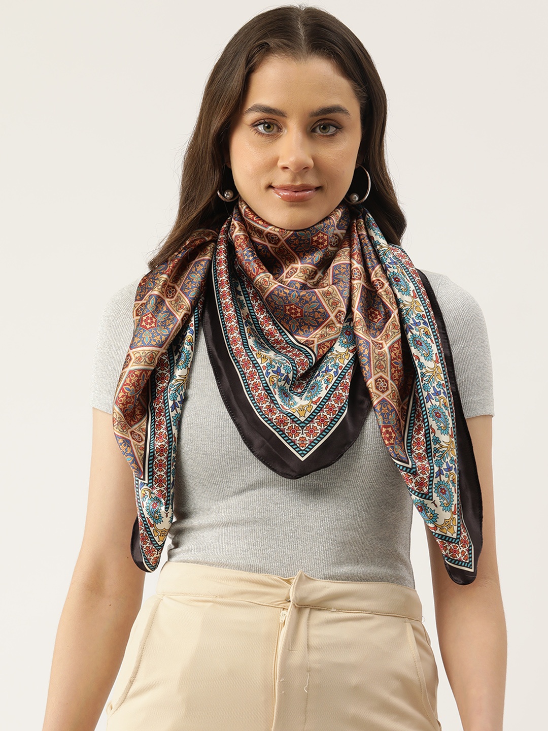 

Leeza Store Women Printed Scarf, Multi