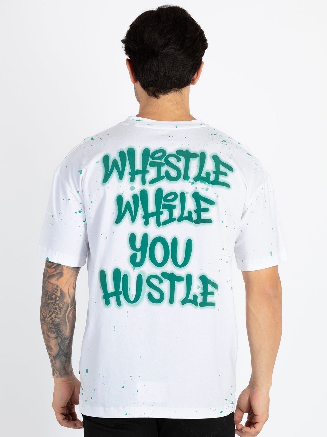 

Status Quo Men Typography Printed Pure Printed Cotton Casual T-shirt, White