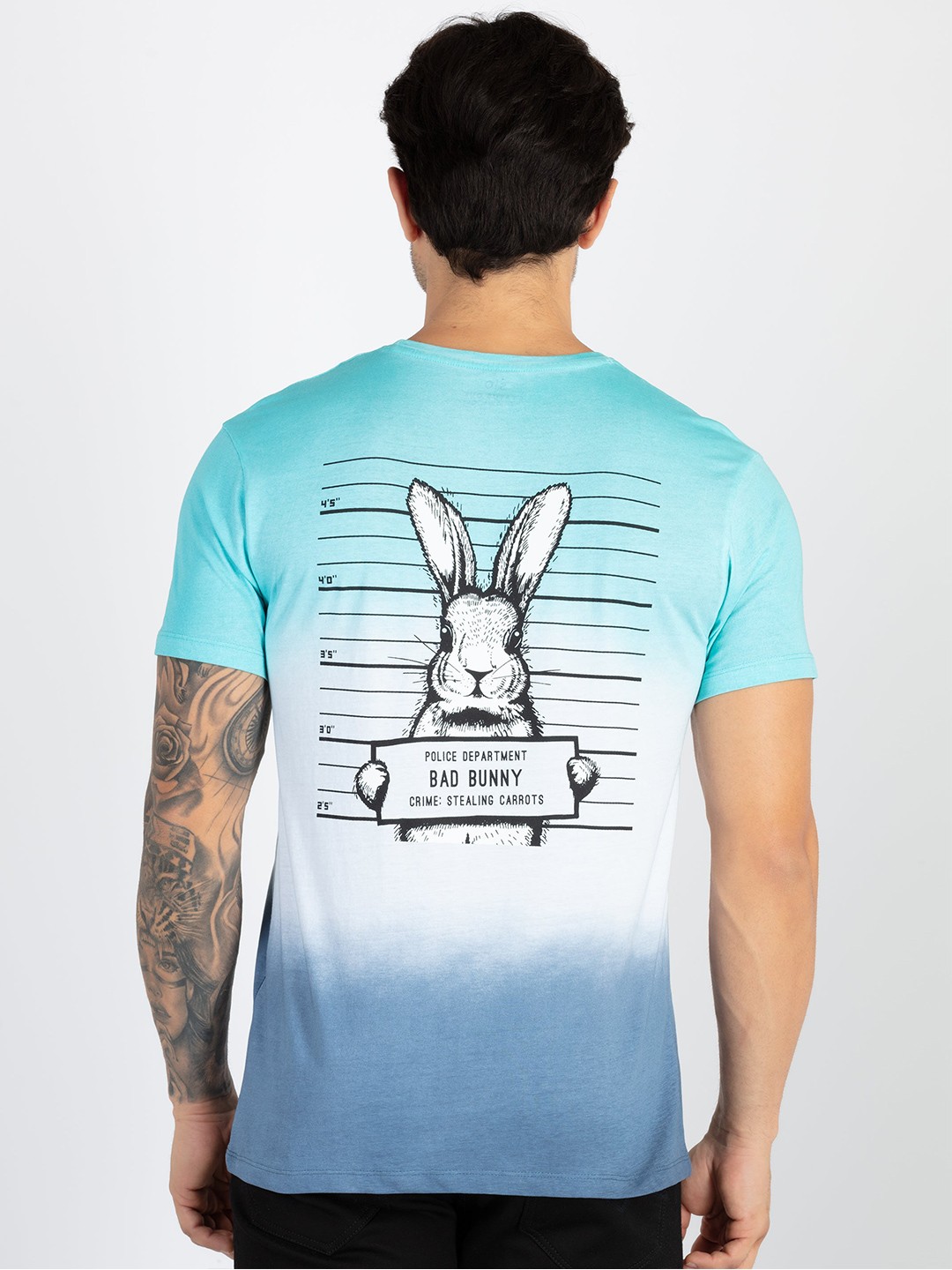

Status Quo Round Neck Short Sleeves Dyed Cotton T-shirt, Blue