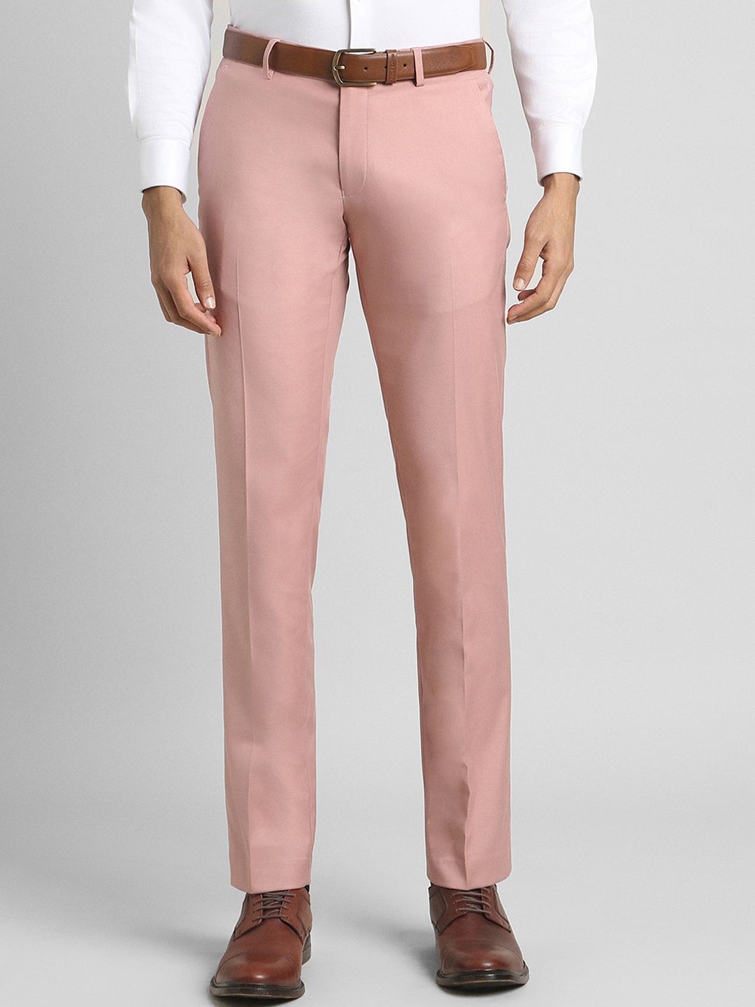 

SIMON CARTER LONDON Mid-Rise Slim Fit Formal Trouser, Pink