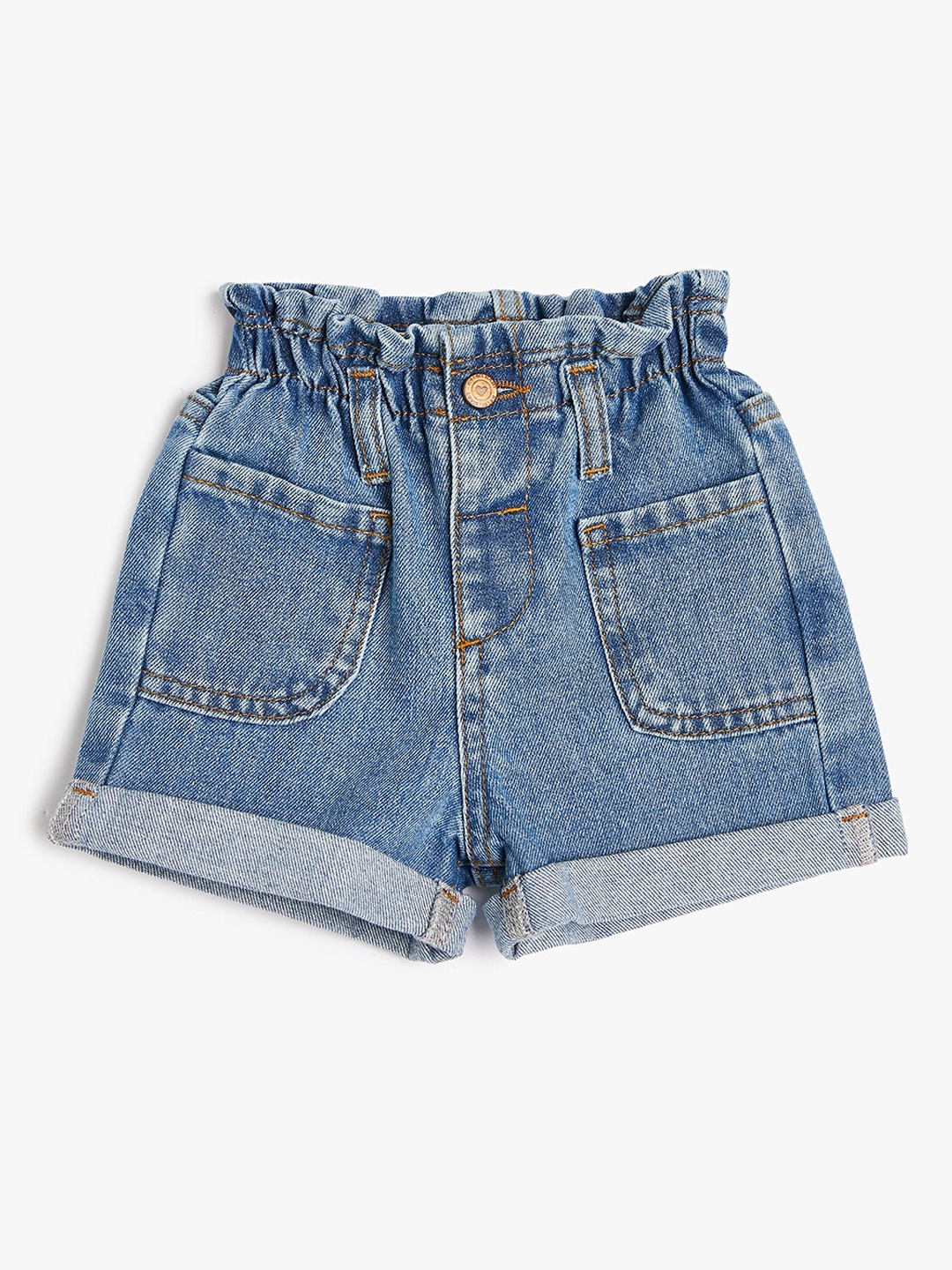 

Koton Girls Washed Regular Fit Denim Shorts, Blue