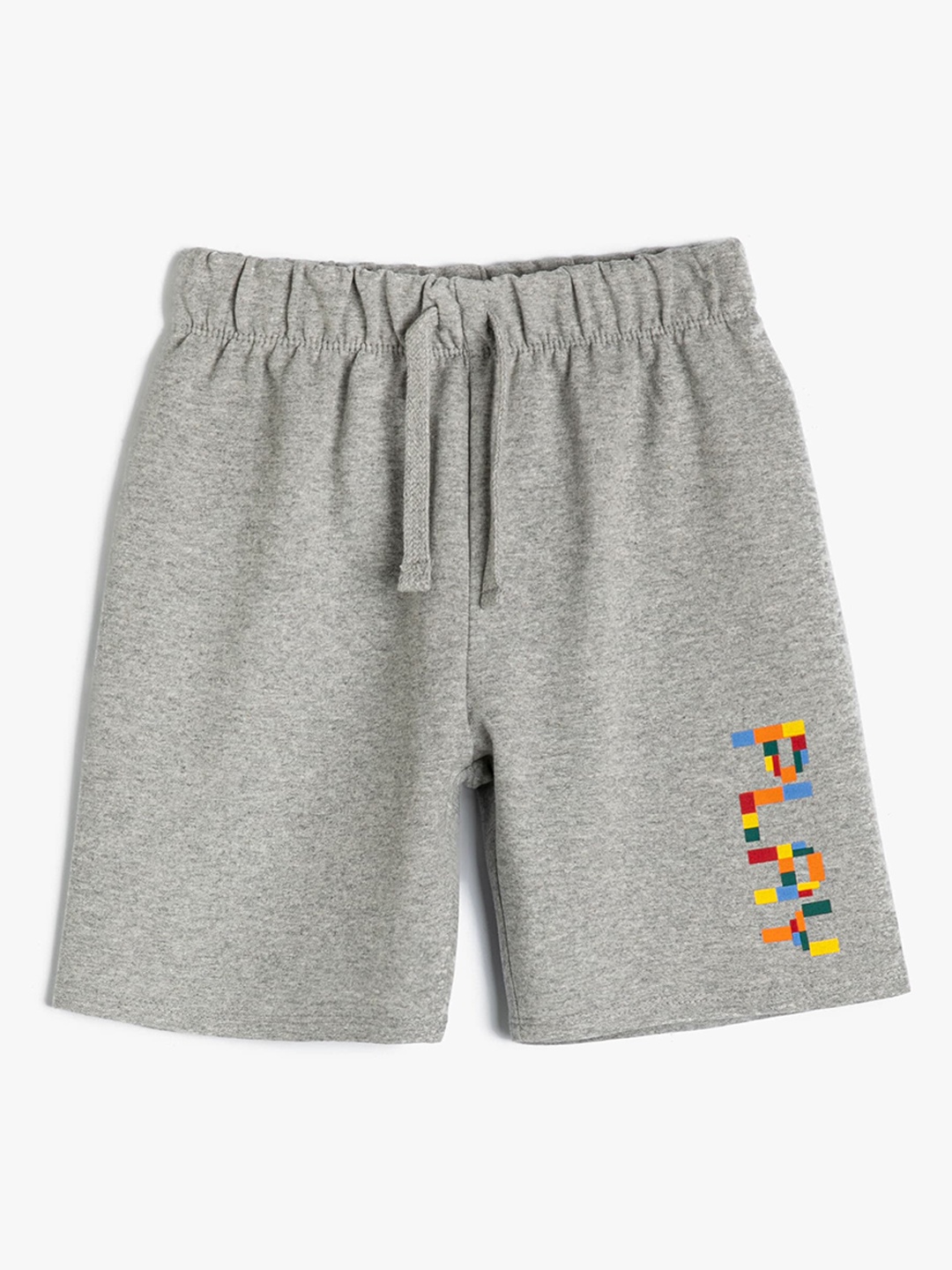 

Koton Boys Mid Rise Graphic Printed Shorts, Grey