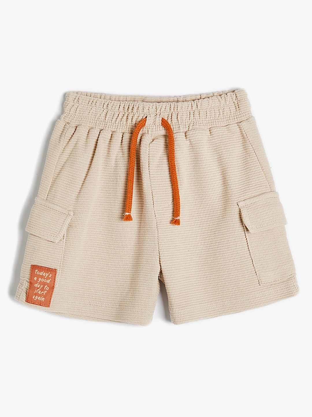 

Koton Boys Self Design Pure Cotton Shorts, Beige