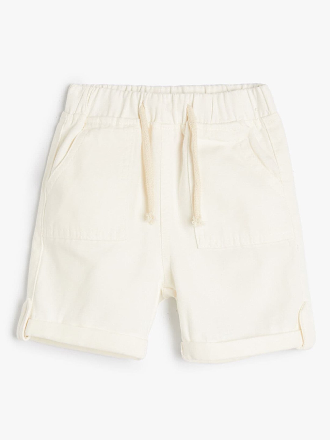 

Koton Boys Mid Rise Pure Cotton Shorts, White