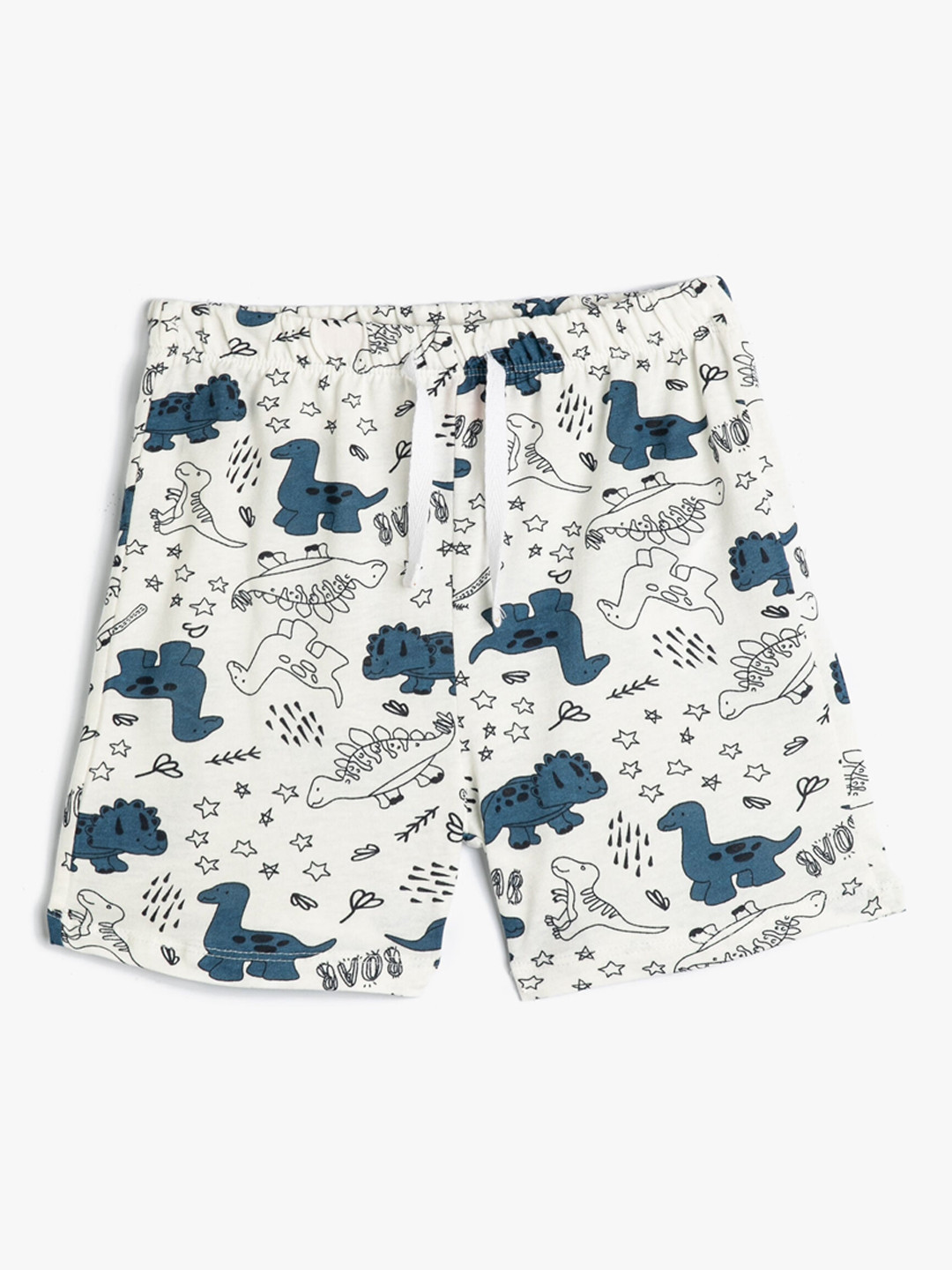 

Koton Boys Graphic Printed Pure Cotton Shorts, White