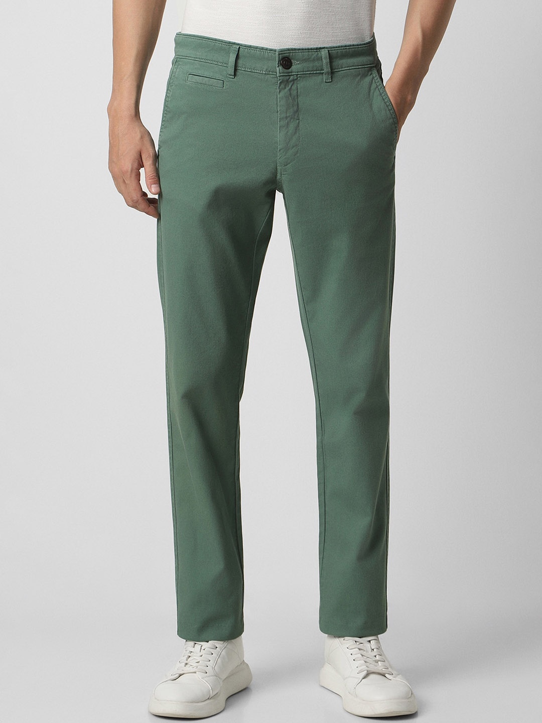

Van Heusen Sport Men Slim Fit Mid-Rise Trousers, Green