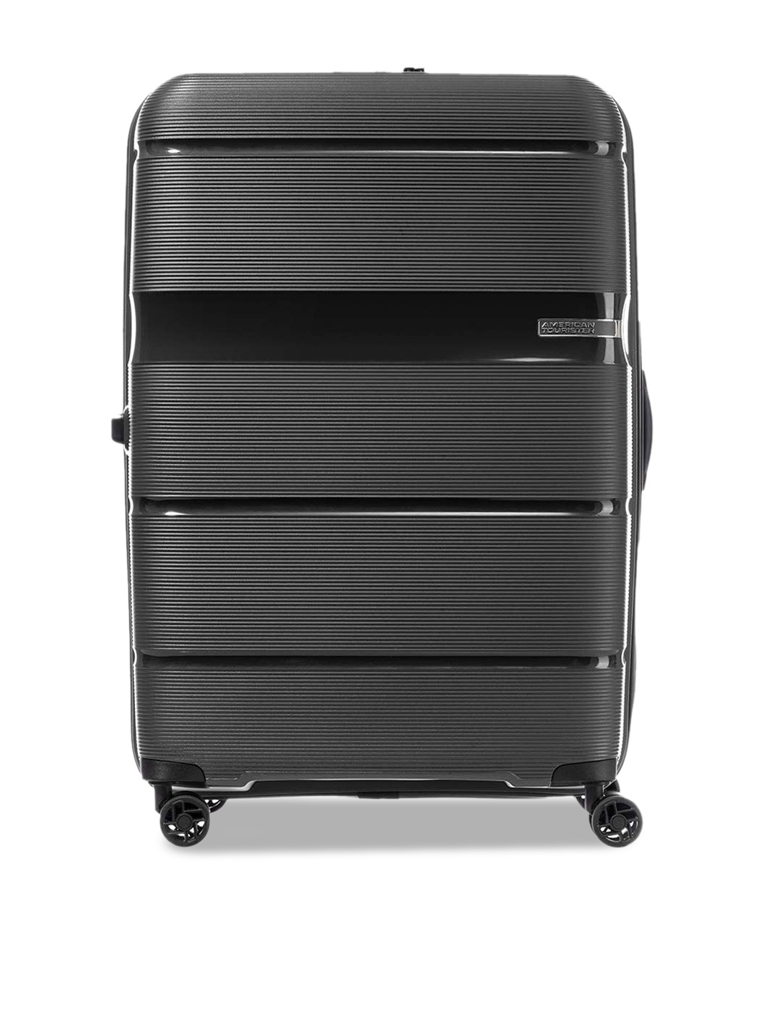 

AMERICAN TOURISTER Linex Textured Hard-Sided Medium Trolley Suitcase, Black