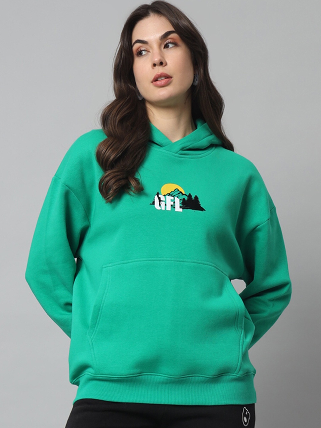 

GRIFFEL Graphic Printed Hoodie Tracksuit, Green