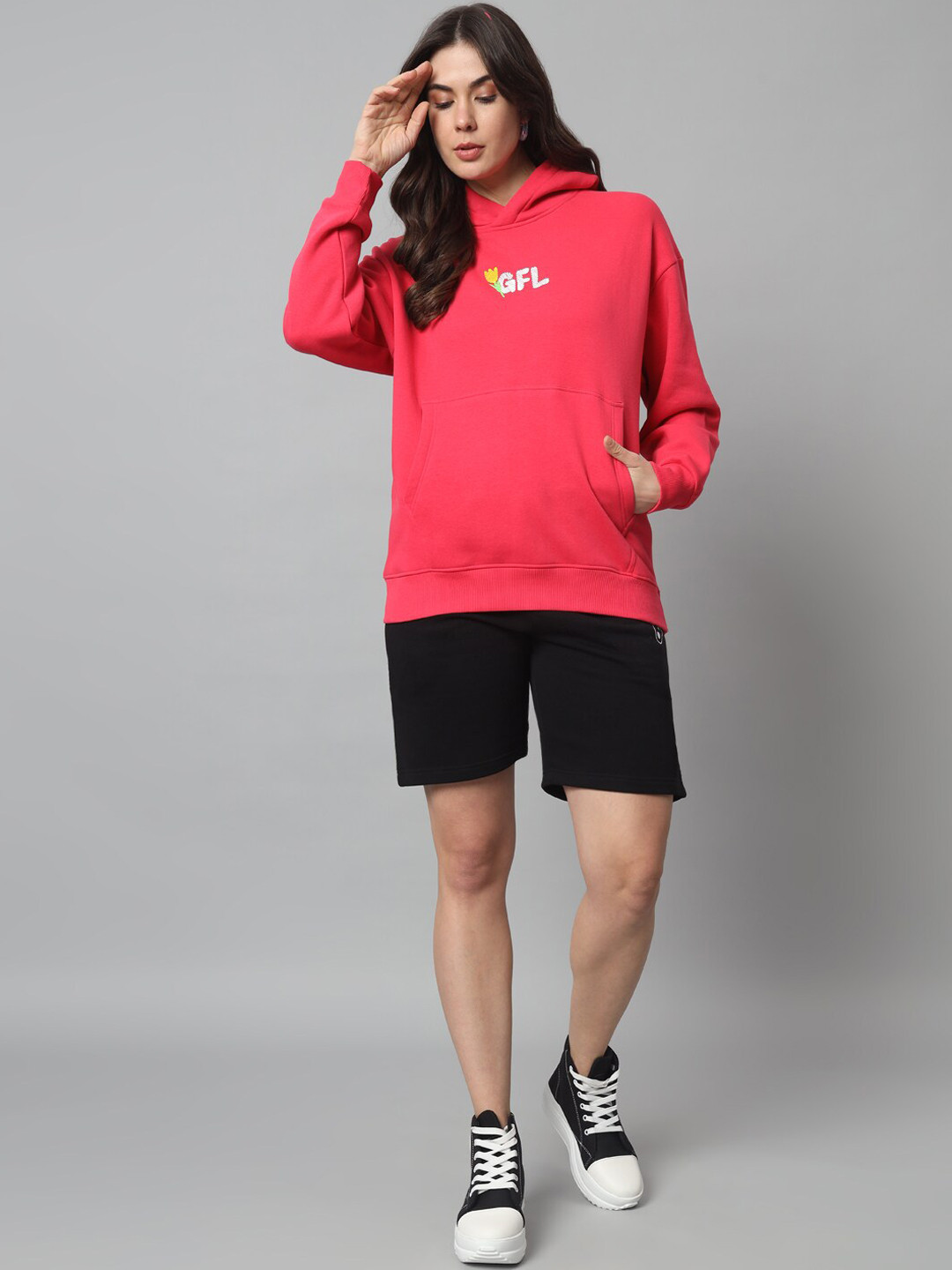 

GRIFFEL Women Self Design Tracksuits, Pink