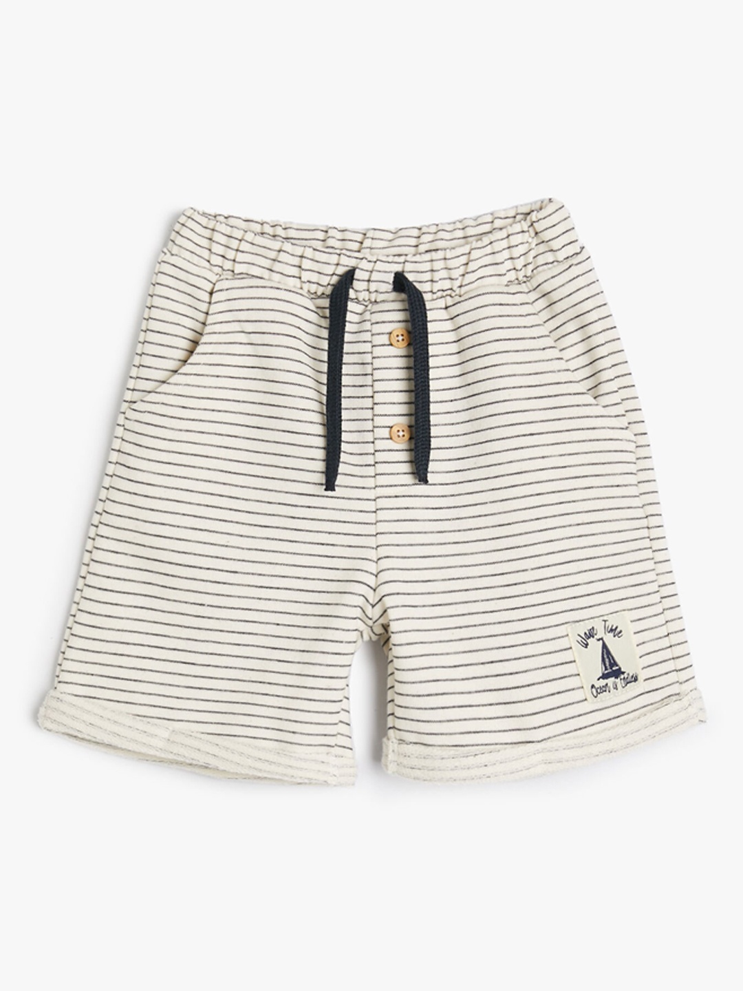 

Koton Boys Striped Technology Shorts, Navy blue