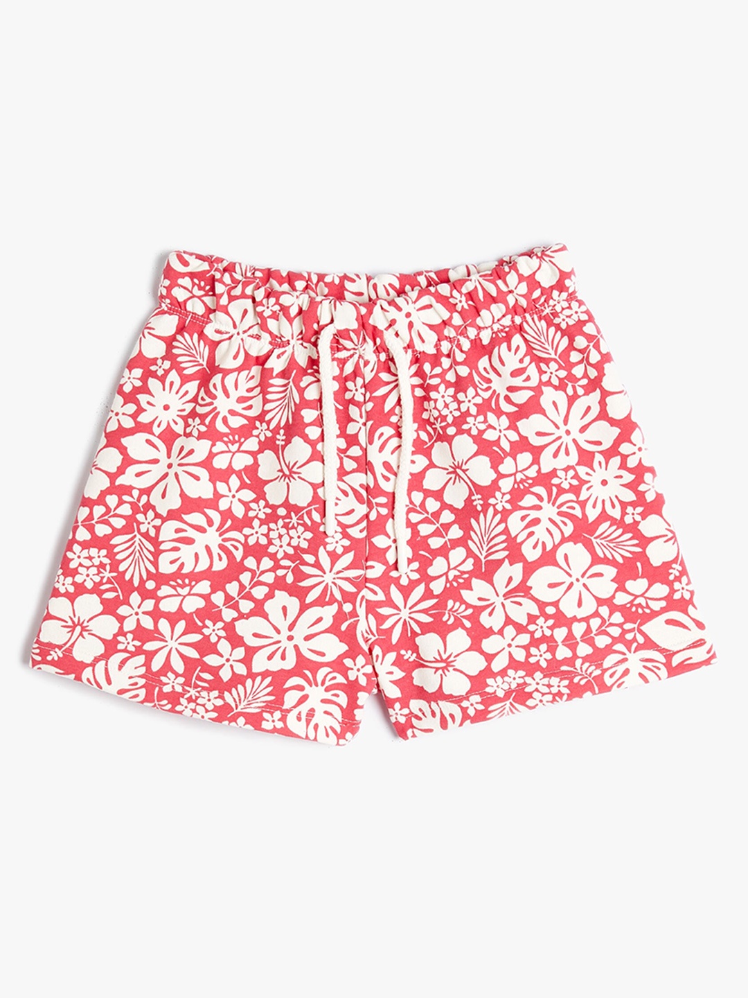 Koton Girls Floral Printed Shorts, Pink
