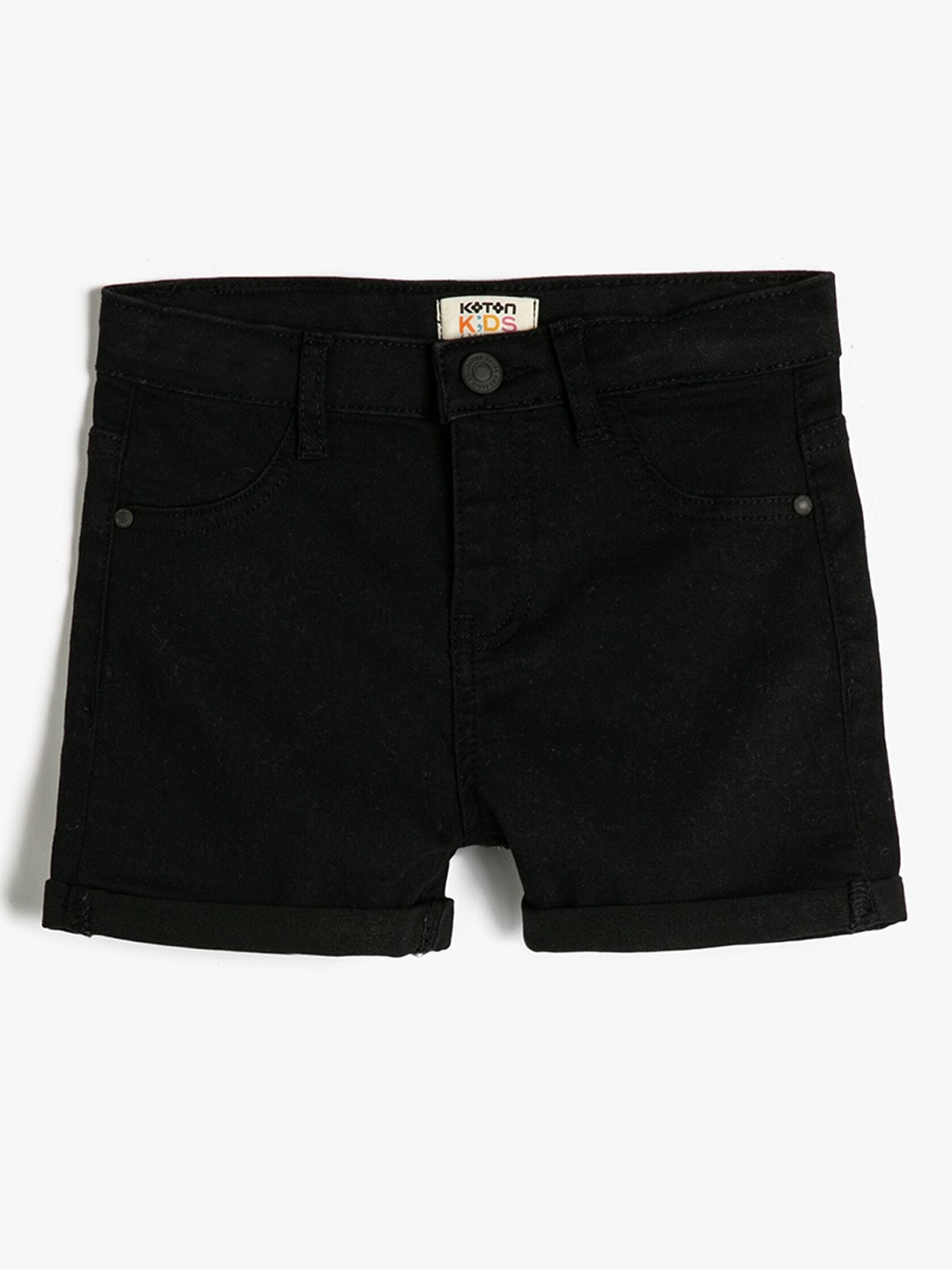 

Koton Girls Mid Rise Shorts, Black