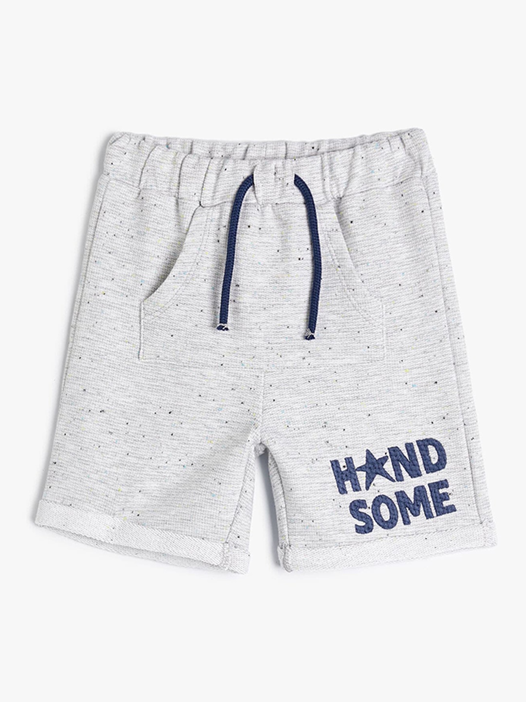 

Koton Boys Rtpography Printed Mid Rise Shorts, Grey
