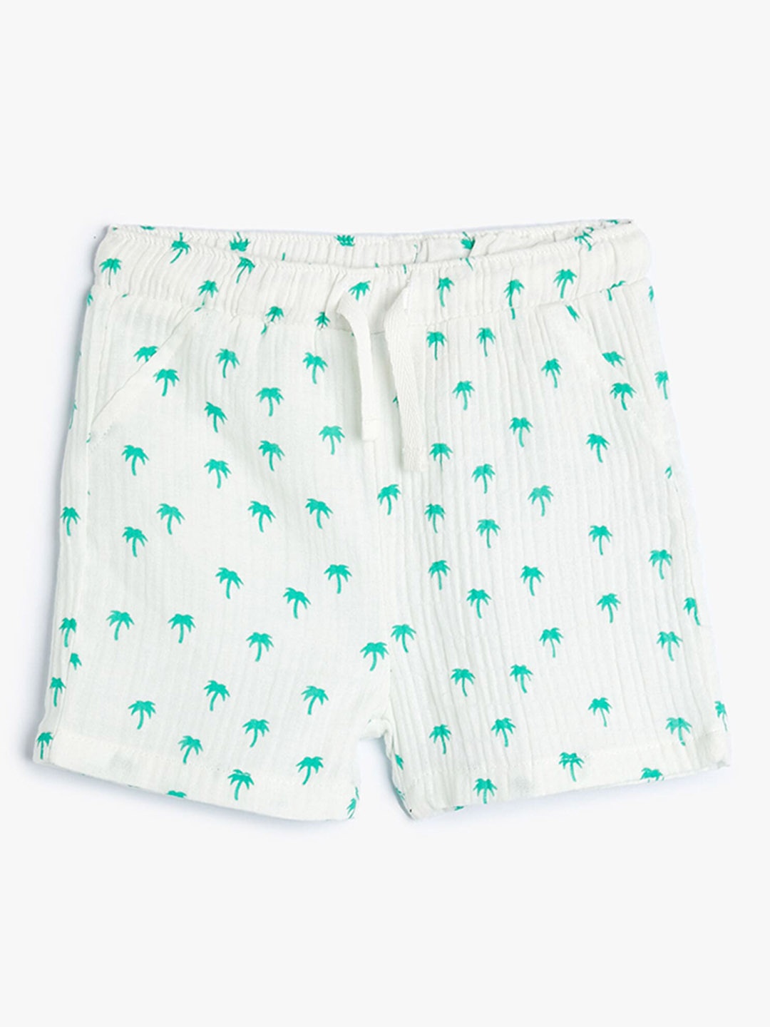 

Koton Boys Tropical Printed Mid-Rise Shorts, White