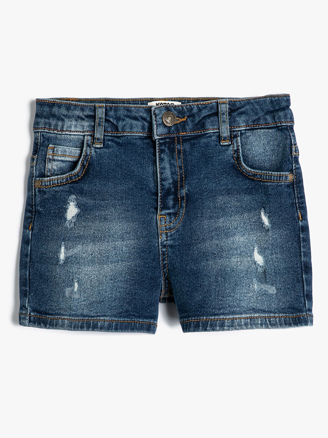 

Koton Girls Distressed Denim Shorts, Blue