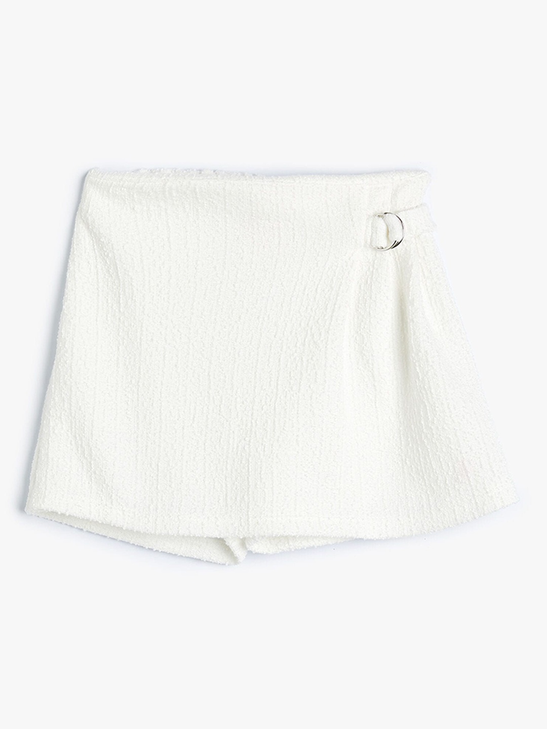 

Koton Girls Self Design Mid Rise Shorts, White