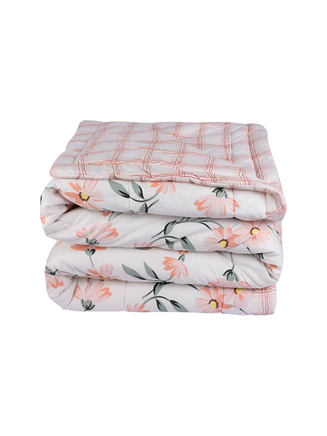 

Nivasam White & Red Floral Microfiber Summer 300 GSM Double Bed Comforter