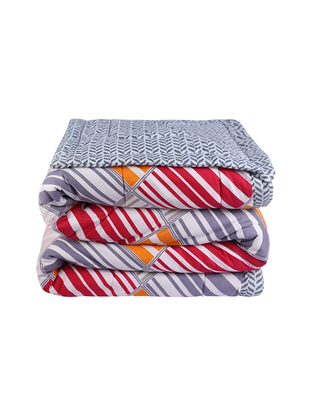 

Nivasam Grey & Red Abstract Printed Microfiber Summer 300 GSM Double Bed Comforter