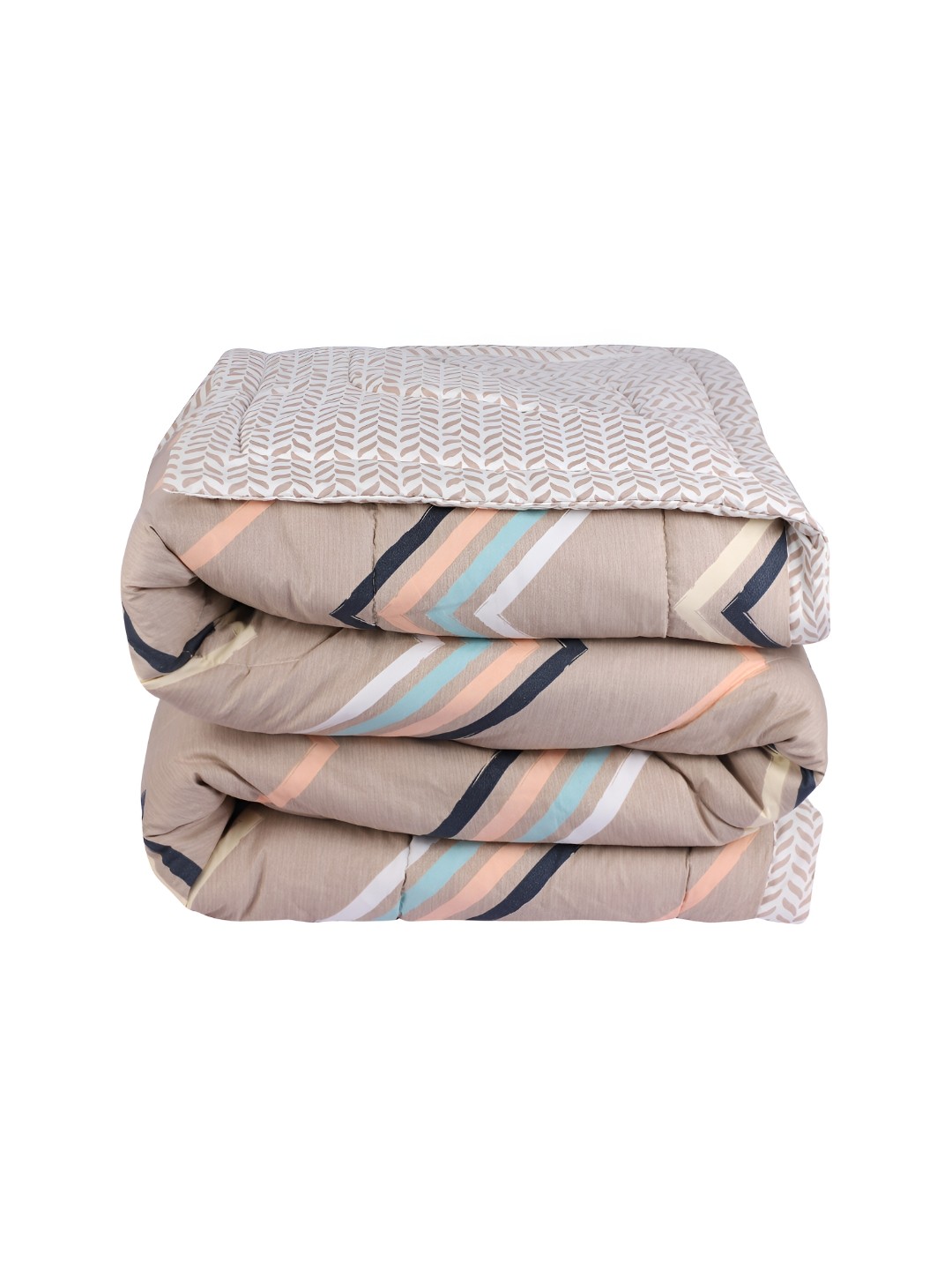 

Nivasam Brown & White Geometric Summer 300 GSM Double Bed Comforter