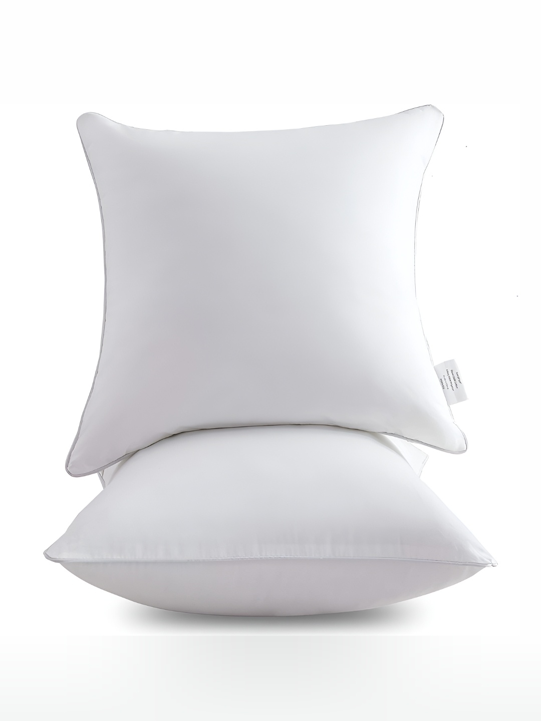 

Homerz 2Pcs White Cotton Square Cushions