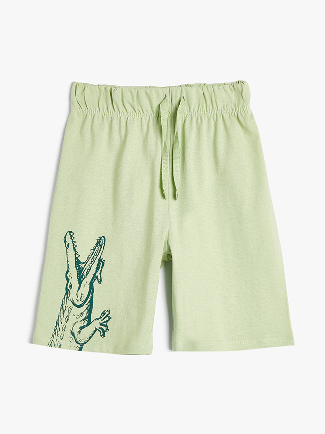 

Koton Boys Graphic Printed Pure Cotton Shorts, Green