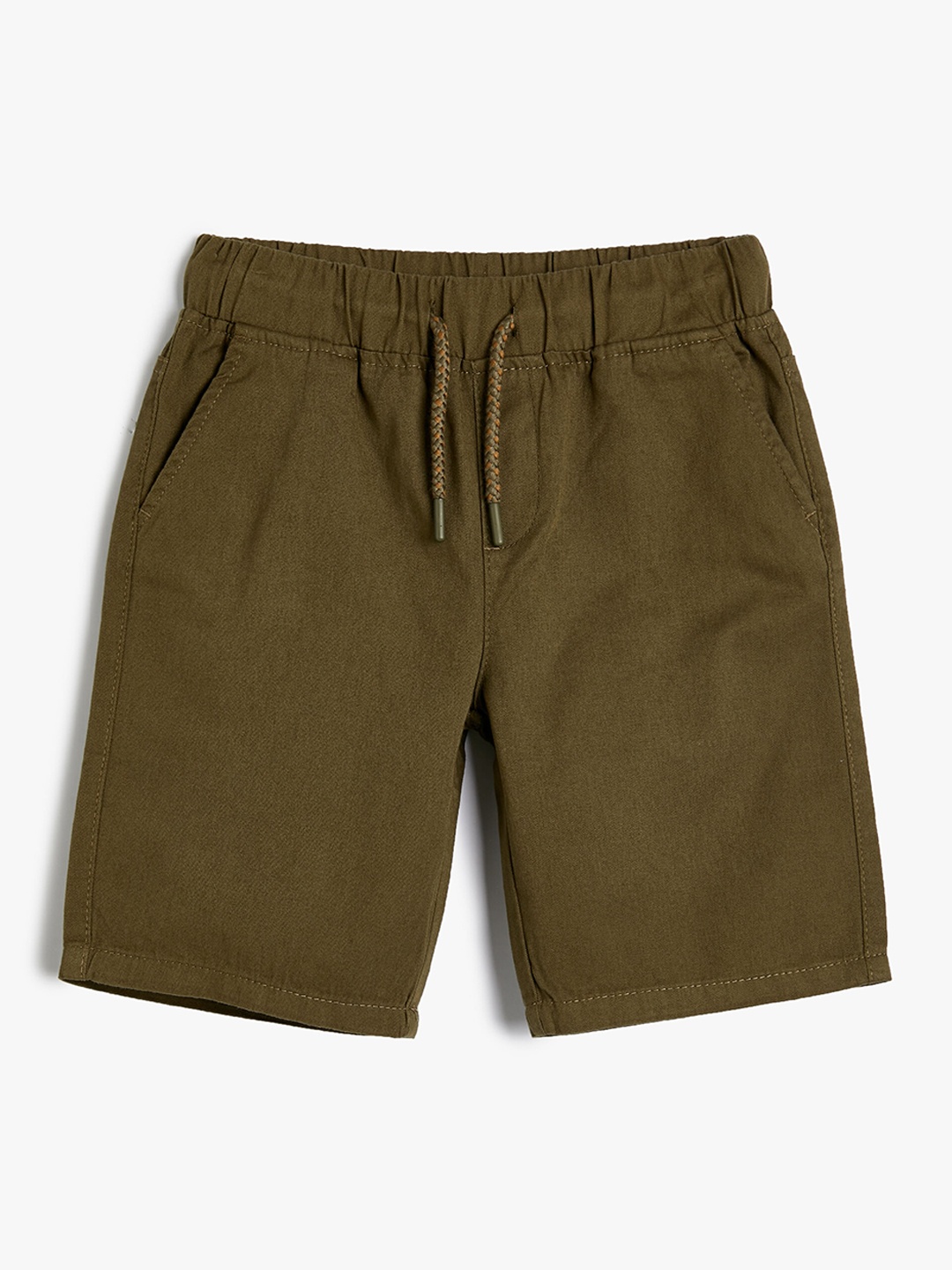 

Koton Boys Mid Rise Pure Cotton Shorts, Khaki